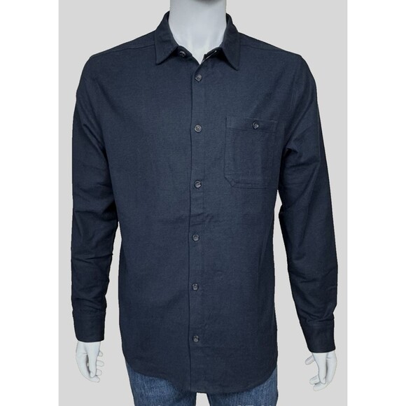 32 Degrees Heat Mens Large Blue Long Sleeve Button-Up Shirt Top Casual Dressy Lg - Picture 1 of 9